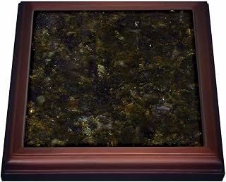 3dRose Uba Tuba Granite Print Trivet with Ceramic Tile, 8 by 8", Brown