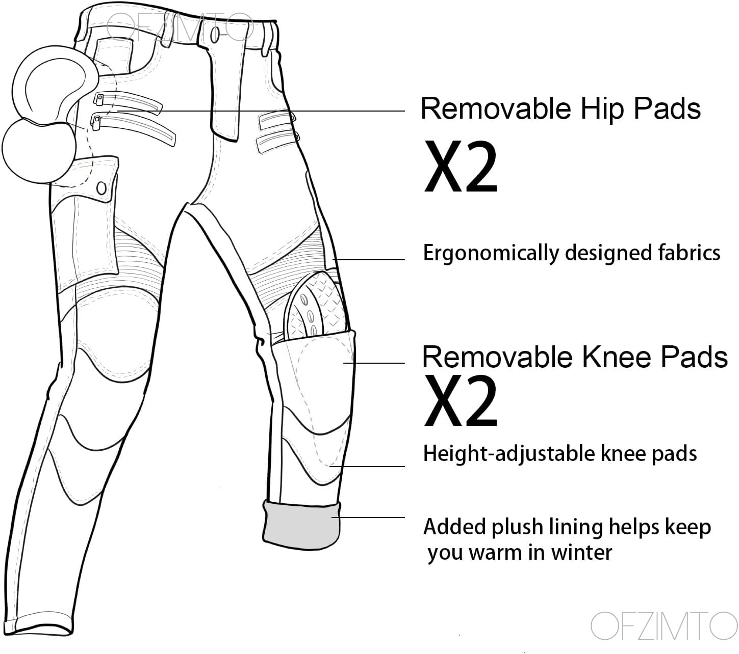 Motorcycle Riding Pants for Men with Armor, Motorcycle Pants Mens -Motorcycle Jeans for Men