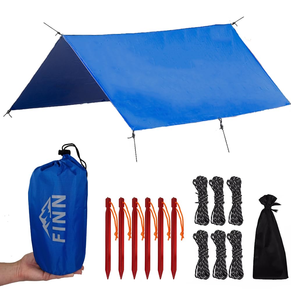 Lona para tienda de campaña (3 x 3 m), impermeable, ultraligera, protección solar, protección UV, toldo ideal para camping y actividades al aire libre