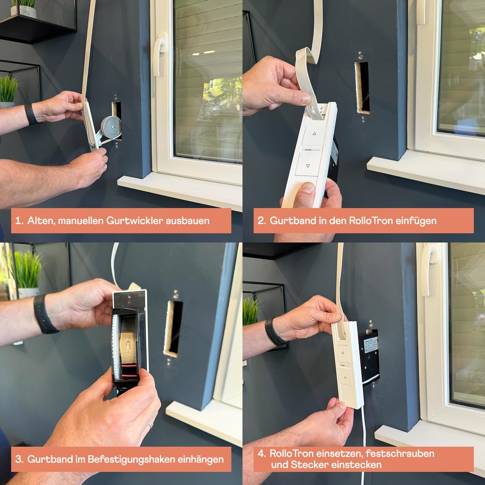 HOMEPILOT - Avvolgitore RolloTron Pure HomePilot DECT, elettrico, gestione comoda tapparelle. Accessorio Smart Home, installazione successiva! Capacità trazione: 45 kg.