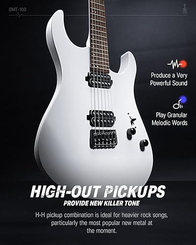 Miniatura 9 de Donner DST-152S HSS Kit de guitarra eléctrica de 39 pulgadas, con bobina de pastilla dividida, kits para principiantes de guitarra eléctrica