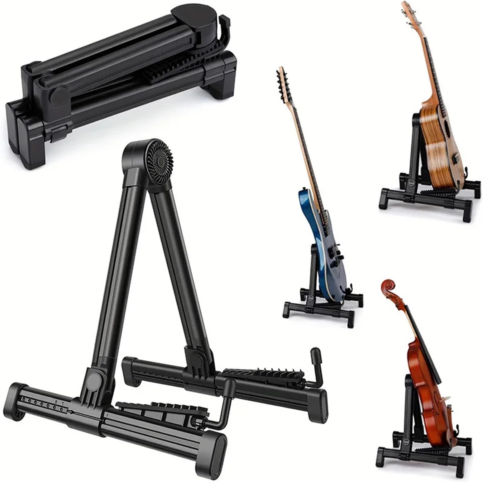 Porta Chitarra Supporto Universale for Chitarra elettrica, Supporto for Strumenti Musicali con Telaio a Forma di A, Pieghevole, for Chitarra elettrica, Basso, Accessorio