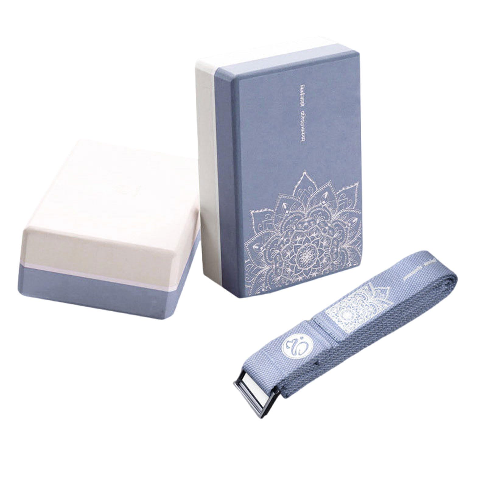 2 Pezzi Blocchi Yoga Cubo Mattoncino per Yoga in Schiuma Eva ad Alta Densità Antiscivolo Leggero Mattoncini yoga con Cinghia Yoga Accessori Disponibili in 3 Colori per Pilates,Stretching,Meditazione