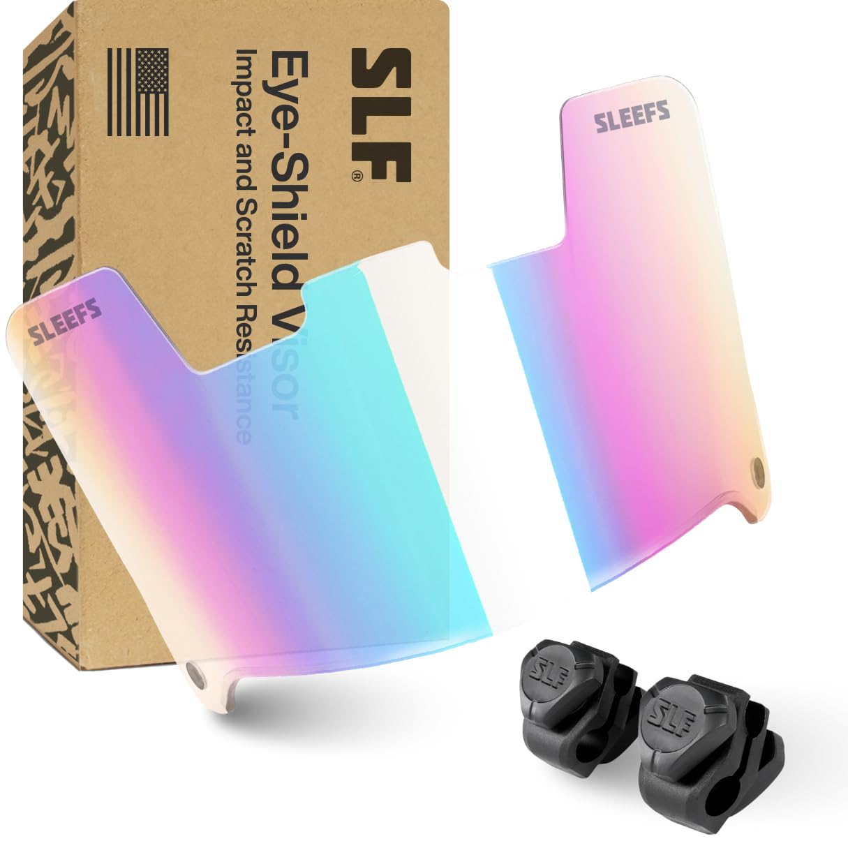 SLEEFS Bifrost Rainbow Football Helmet Eye-Shield Visor