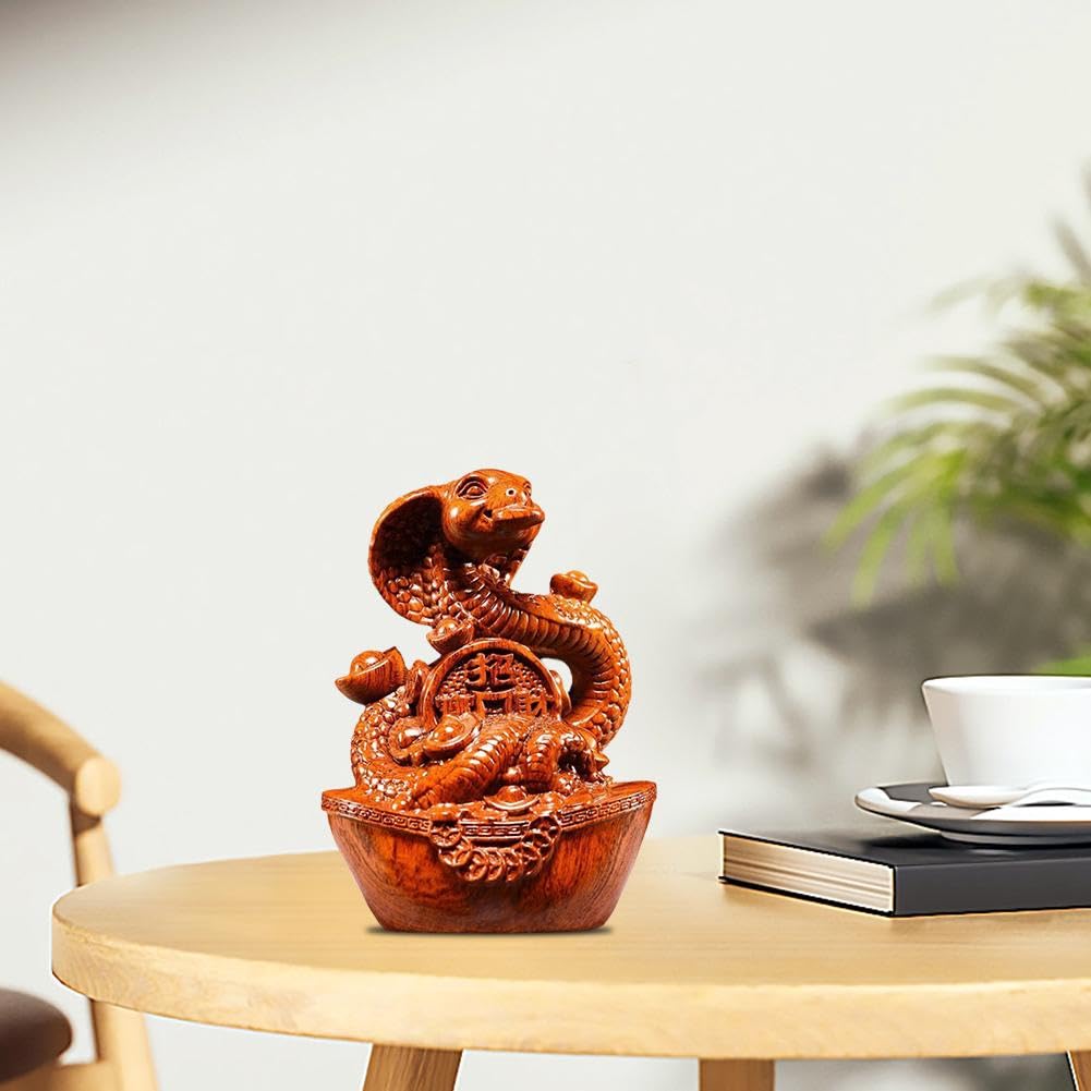 ABOOFAN Figurine Serpent En Laiton 2025 Année Du Serpent - Statue Feng Shui Décoration Bureau Maison