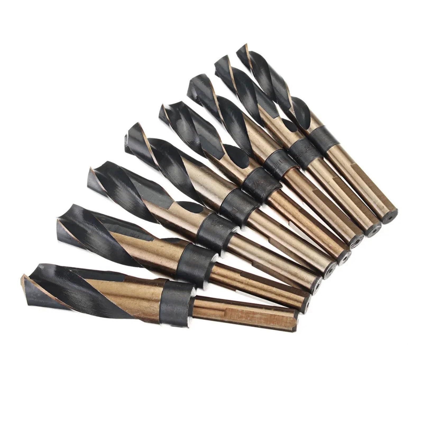 Set di punte da trapano elicoidali HSS da 8 pezzi, 14-25,5 mm, punte da trapano a punta divisa da 1/2 "con codolo a 3 piatti da 1/2" per metallo, legno, alluminio, plastica, foratura