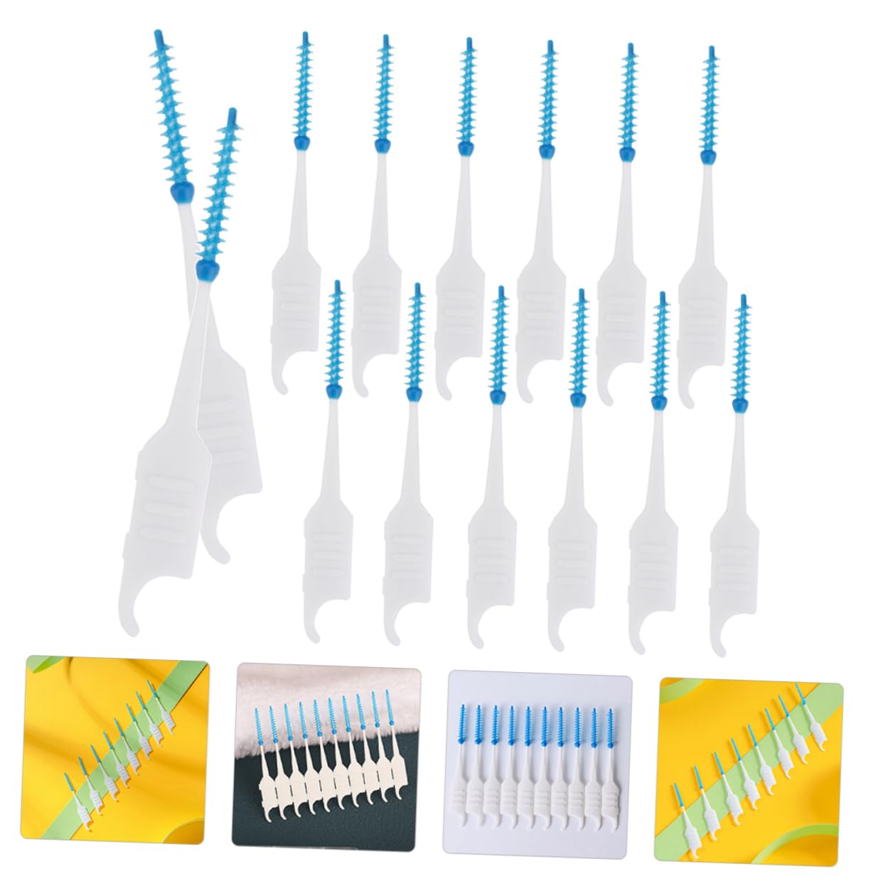 Didiseaon 800 Piezas cepillo interdental herramienta de masaje herramienta de limpieza de limpieza bucal halitosis palillo de hilo limpiadores de huecos de