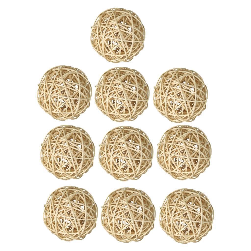 Boule de rotin en osier naturel 10 pièces décoration suspendue