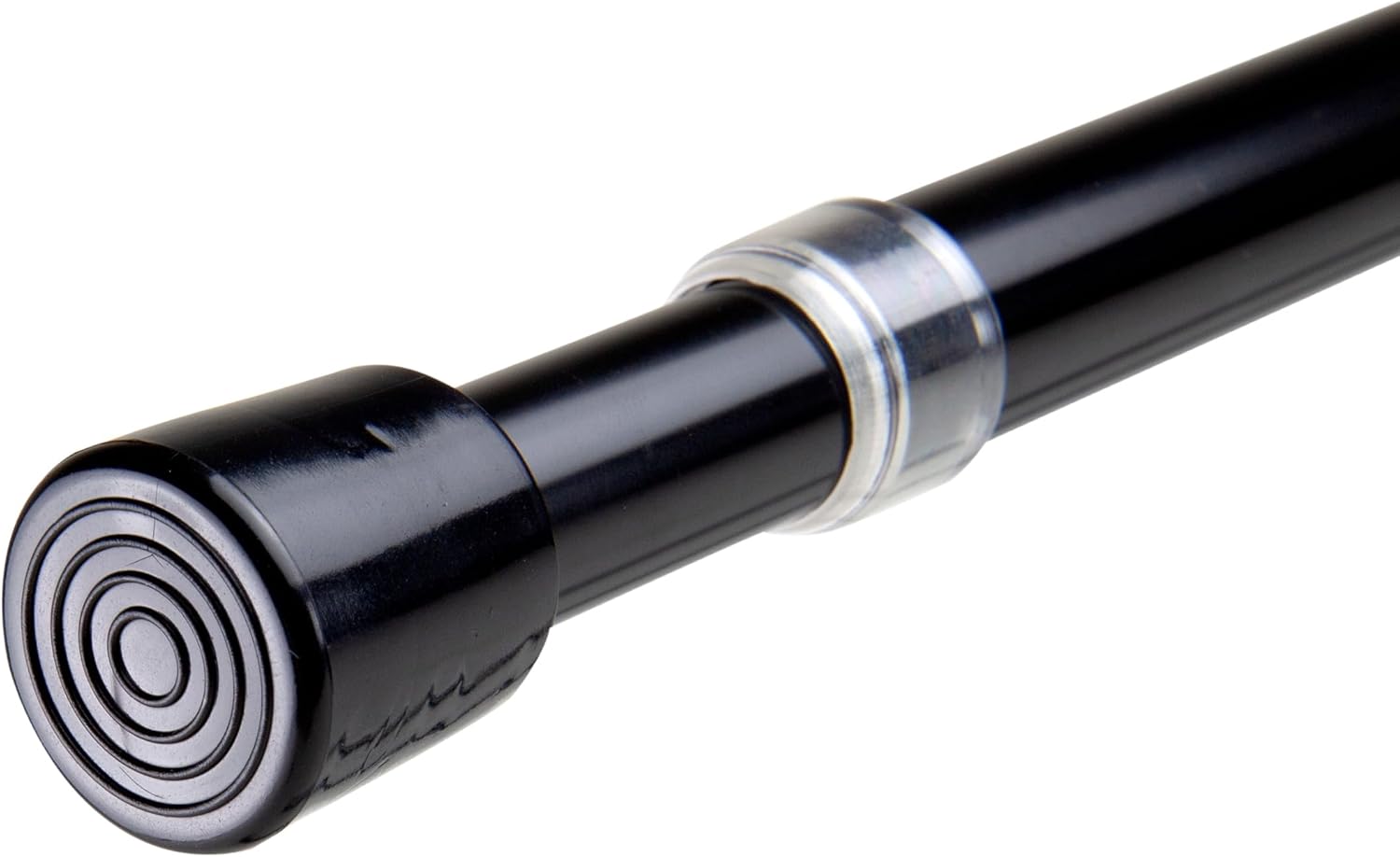 3/4" Round Spring Tension Rod 48-84 inch - Black