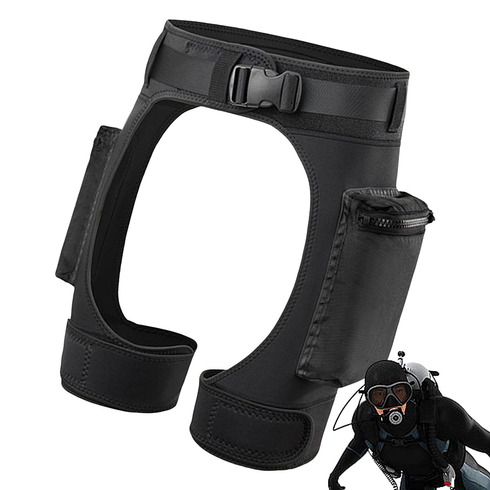 Short cargo en néoprène pour hommes - Pantalon de plongée à taille réglable avec poches de rangement, séchage rapide Botte de natation thermique Embarquement Bateau Ski, Heavy Duty Tech Couverture