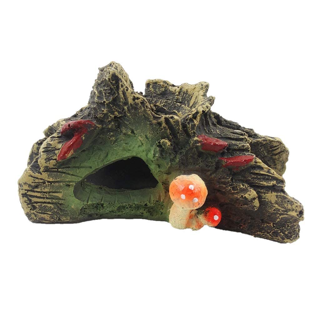 Escondite de Agujeros para árboles, paisajismo de acuarios, decoración de hábitat, escondites de Peces, lagartos y Tortugas, Accesorios para Cajas de Cuevas de Reptiles
