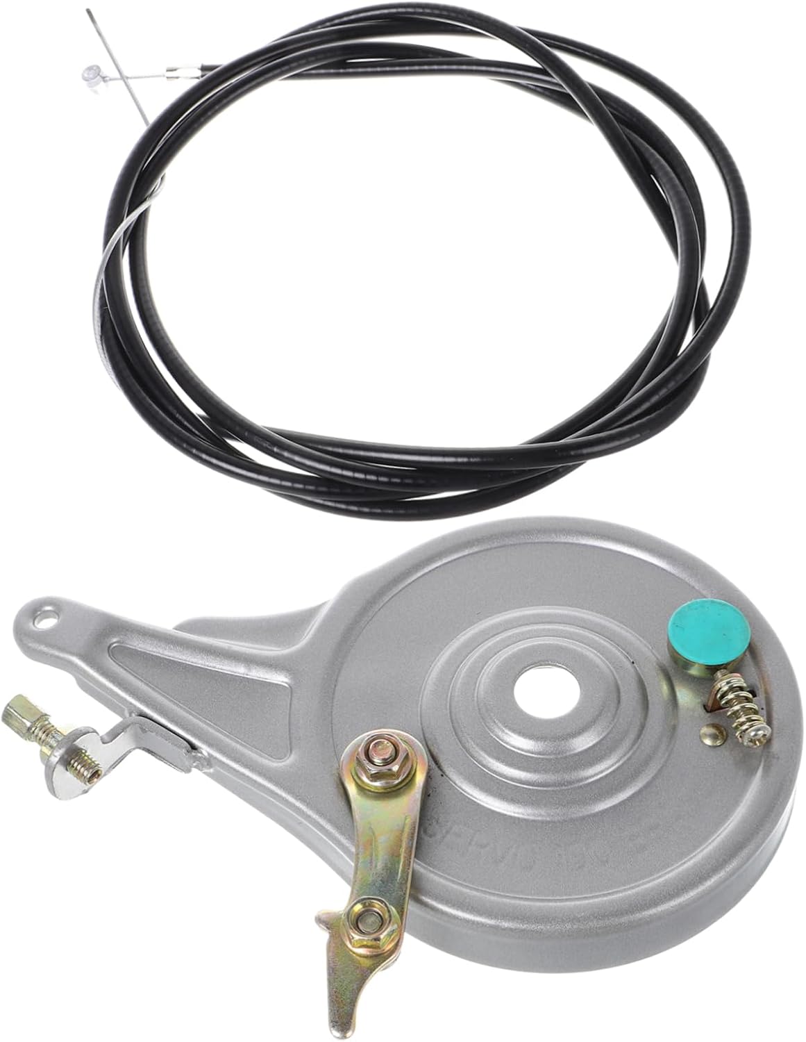 Unomor 1 Set Electric Motorcycle Brake Assembly Ebike Cycling Scooter Replacement Brakes for Mini Bike Moped Kit Electric Bicycle Brake Cable Rear Mini Bike Brake Drum Silver Metal