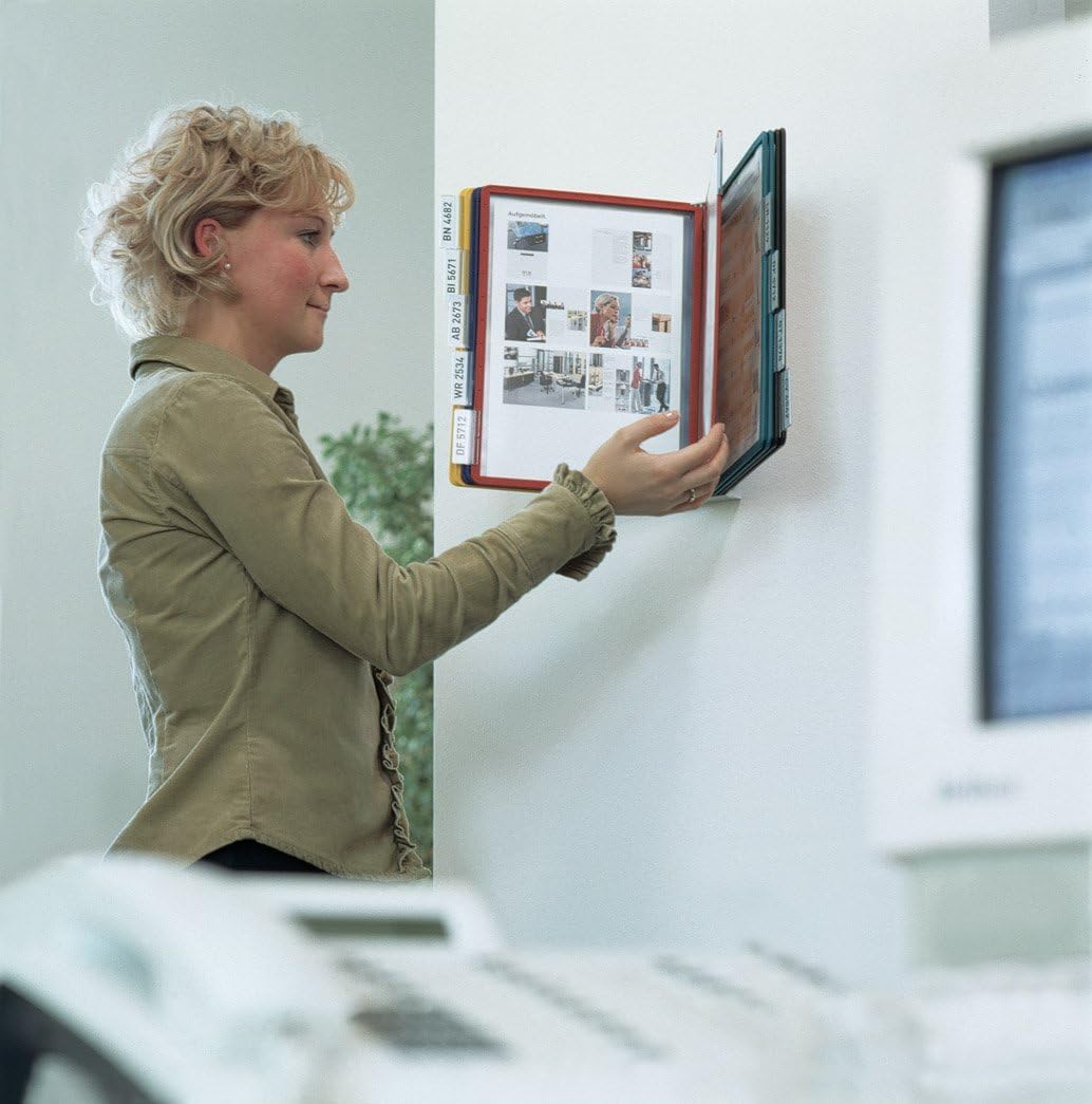 Durable 551200 Zestaw paneli informacyjnych Vario Wall 20 (A4, ścienny z 20 panelami), wielokolorowy.