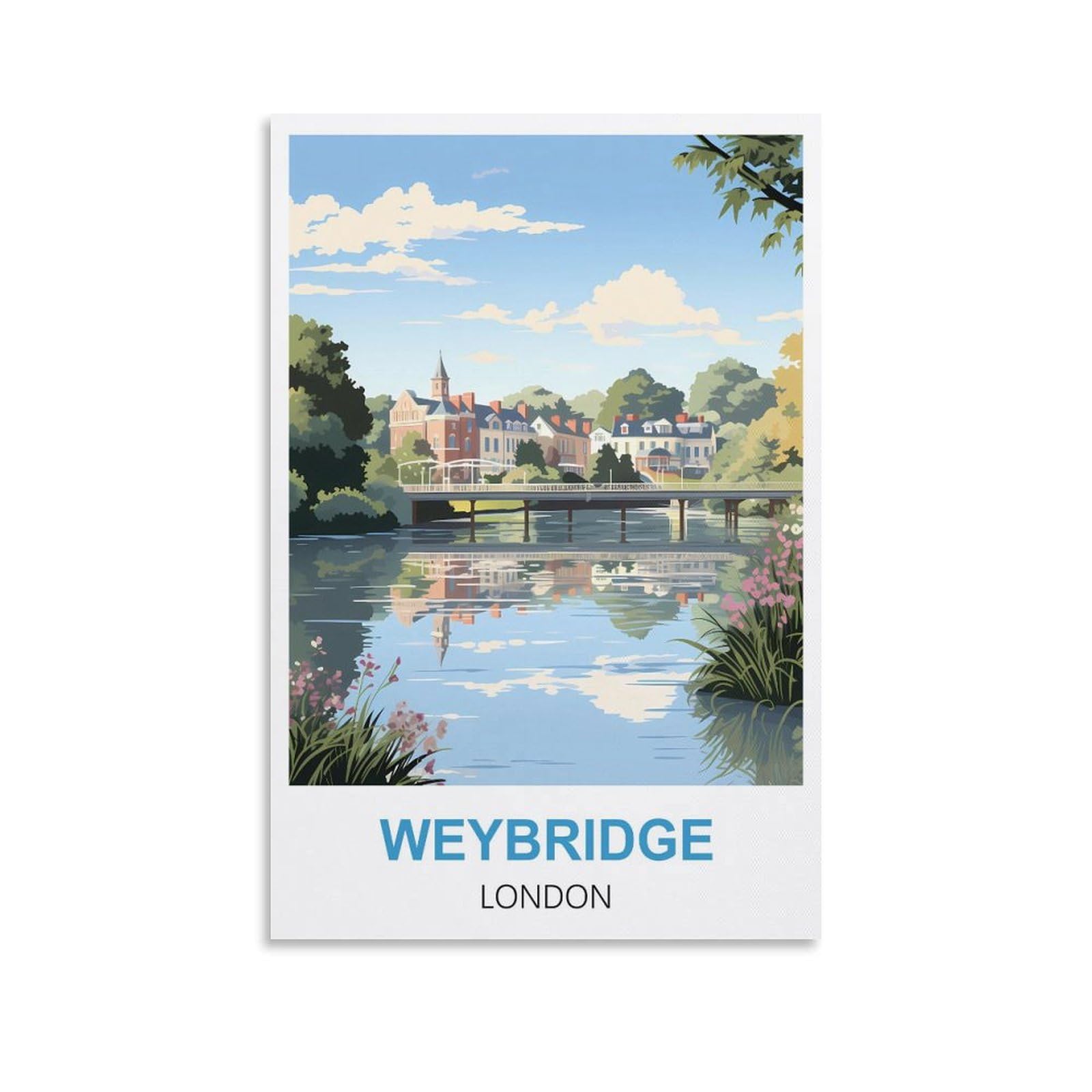 EZMLFA 5D Diamond Painting Kits,Weybridge London Diamond Art Kits Adults, Create Your Own Diamond Painting Full Drill Gifts for Home Decor 30x40cm