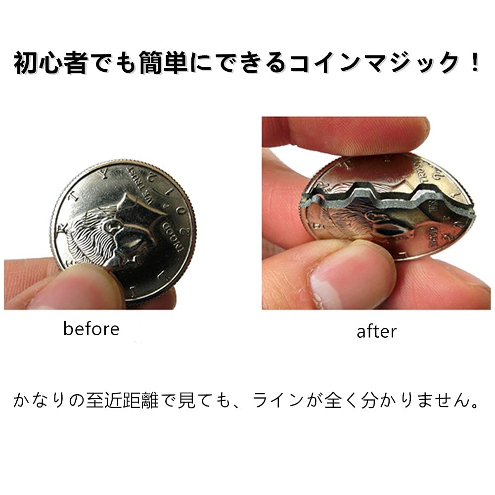 Amazon | 折り畳み式コイン マジック用 モルガンコイン 3枚セット 2つ折り 3つに折り 復活コインマジック 近景マジック道具 初級 簡単  手品 宴会芸 かくし芸 余興 忘年会 新年会 パーティー ジョークグッズ 念力 マジシャン 輪ゴム付き (3つに折り) | マジック・手品 ...