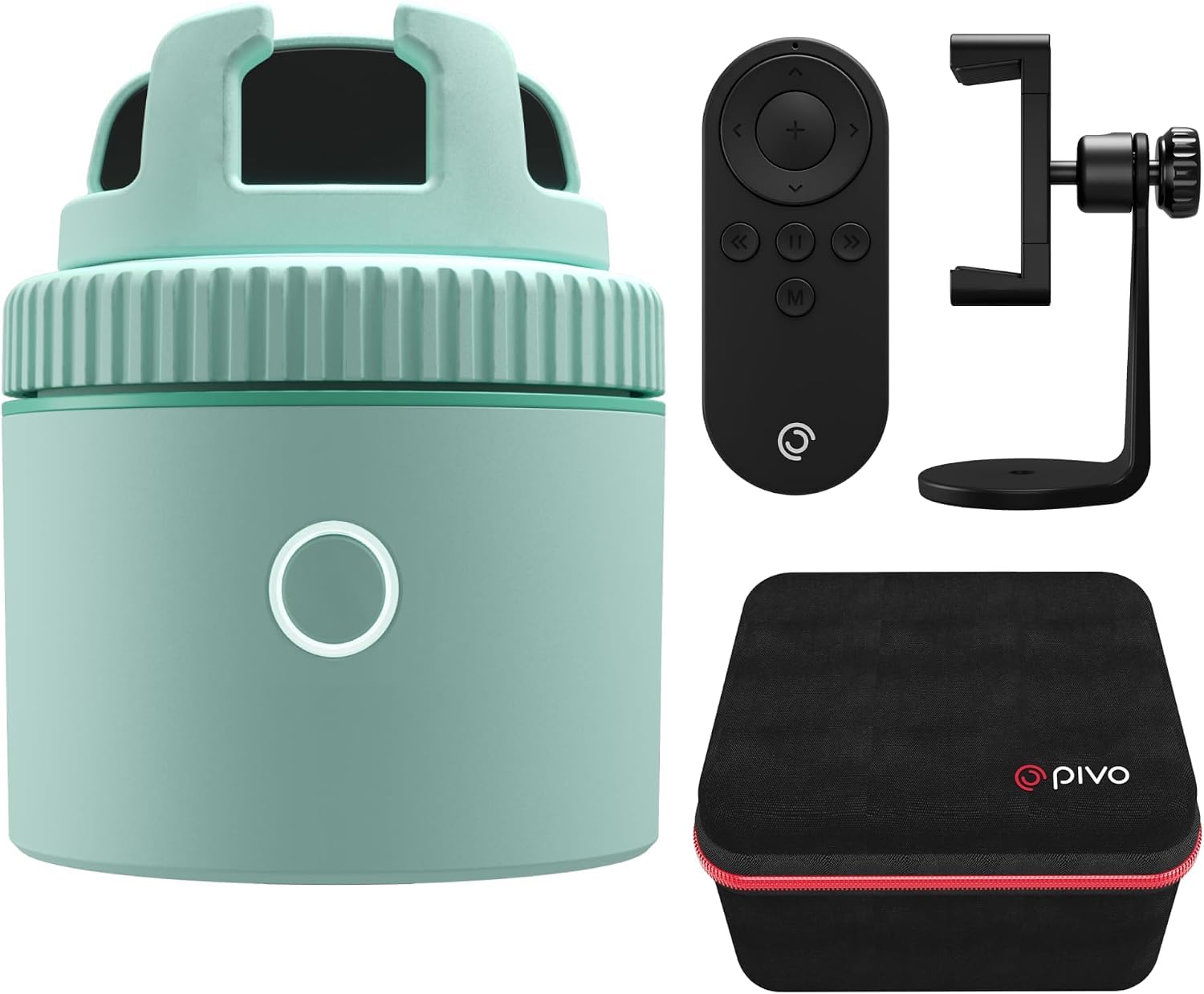 Pivo Equestrian Starter Pack Auto Tracking Phone Holder, Face, Body &amp; Horse Tracker, 360° Rotation, 6 Speed, Stand for Video Recording (Green)