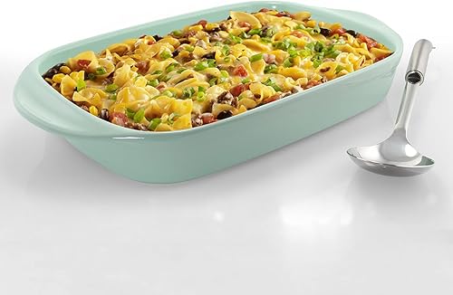 Miniatura 2 de Chantal Juego clásico de cerámica de 3 piezas para panadero incluye panadería cuadrada de 8 pulgadas, molde para pan de 9 pulgadas y panadería rect