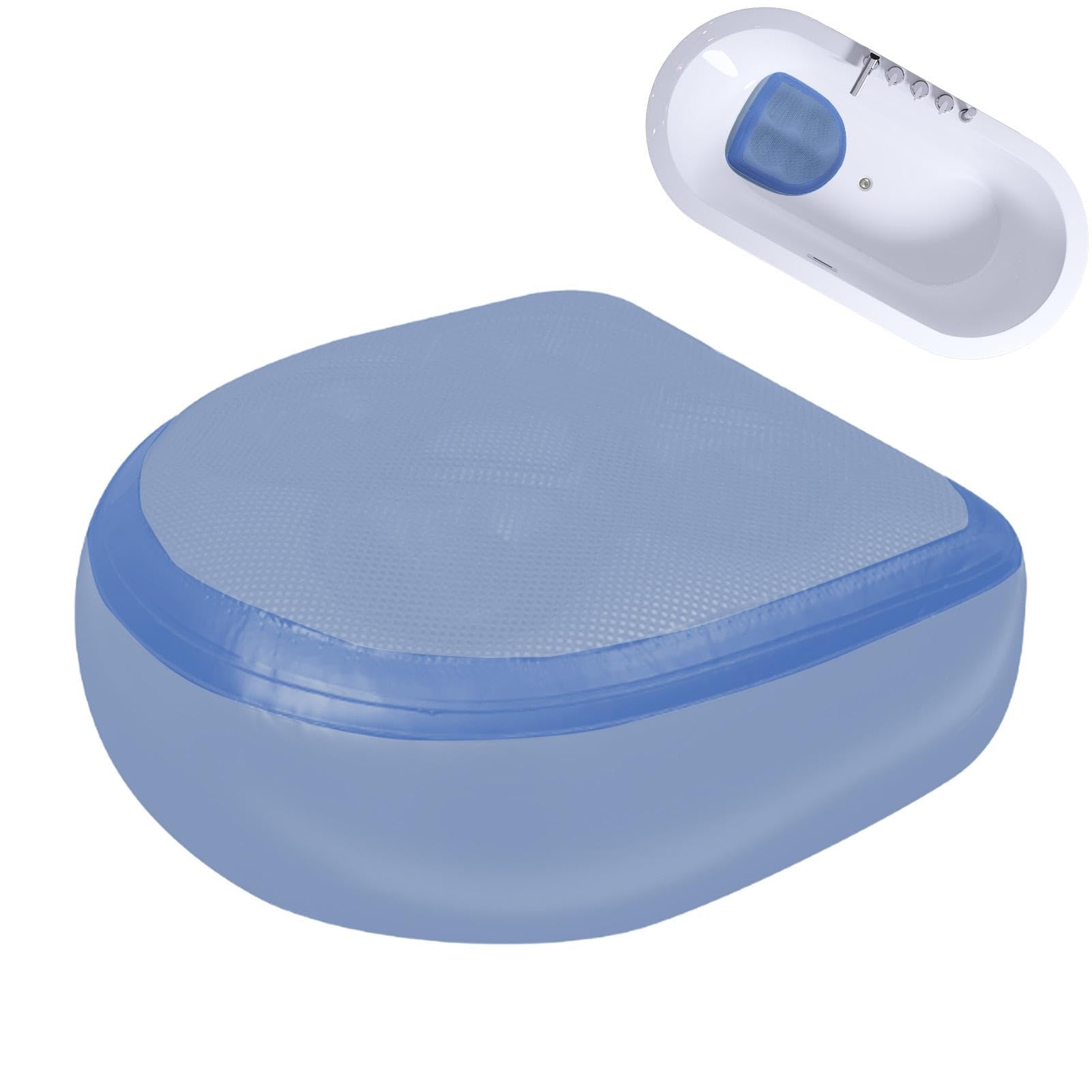 Generisch Spa-Sitzkissen, Aufblasbare Sitzerhöhung, Tragbares Sitzkissen für Badewanne und Badezimmer, Polyvinylchlorid (PVC), Blau