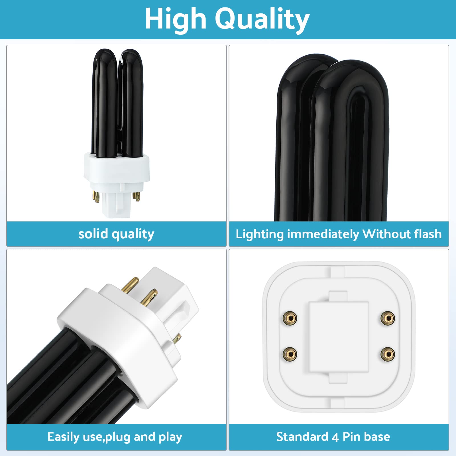 Paquete de 6 bombillas UV de repuesto para exterminador de insectos 41050 bombillas de repuesto compatibles con DynaTrap Dt1050 Dt1100 Dt1250, bombilla trampa de 1/2 acre, lámpara ultravioleta de 7 W 3