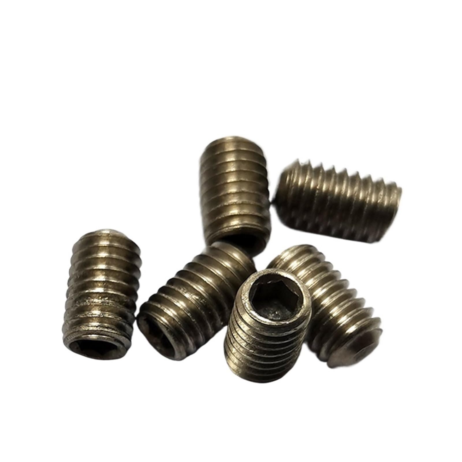 Vis sans tête en Titane M1.6-M8, vis de réglage Plates à Douille hexagonale Gr2-Ti, E021(M1.6x2-50 Pieces)