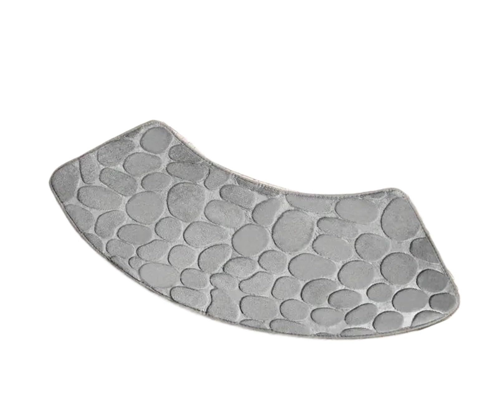 LYXYGMV Curved bathroom mat thickened shower room absorbent door toilet non-slip entrance For Bathrooms and Kitchens(Light Gray)