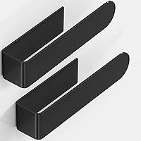 Vista 8 de Hand Towel Holder, Self Adhesive Towel Racks for Bathroom Wall Mounted, 8 Inch Square Hand Towel Bar Stick on Wall for Kitchen Cabinet RV, Black