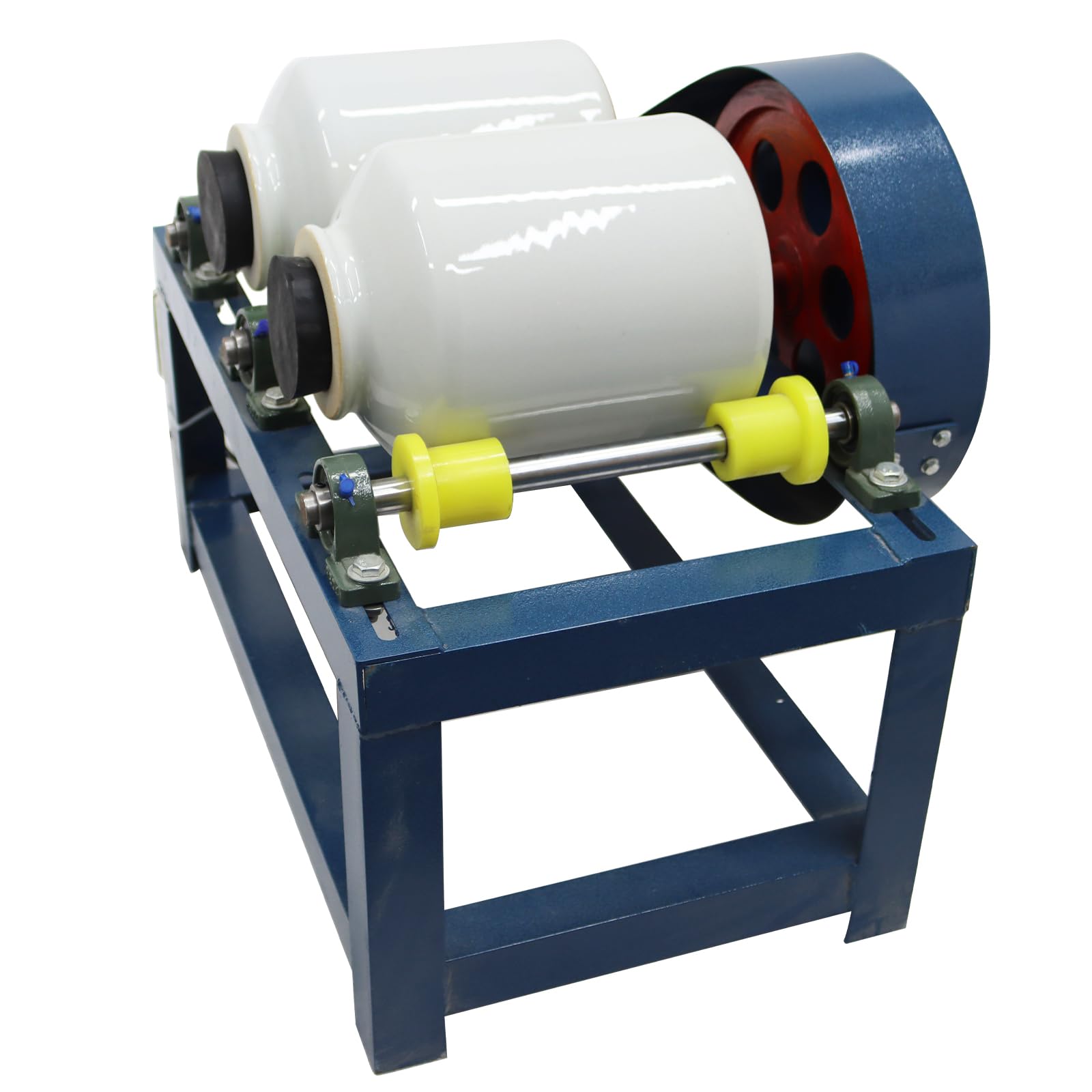 220 V Keramik-Kugelmühle, Schleifmaschine mit zwei 5-L-Keramikgläsern, 550 W Feinmahlkugelmühle, Pulverisierer für Tintenglasuren, Labor, Mineralkeramik