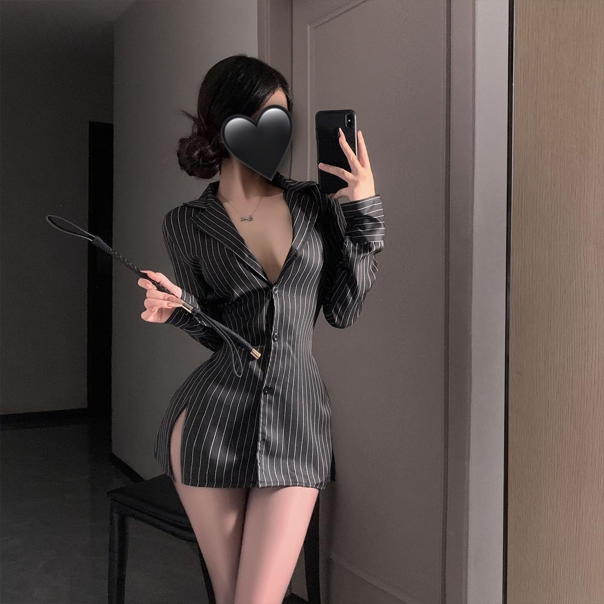 Déguisement de secrétaire sexy pour femmes – Lingerie de cosplay coquine – Costume d’adultes – Déguisement de bibliothécaire, d’enseignante – Déguisements pour Halloween – Jeux de rôle