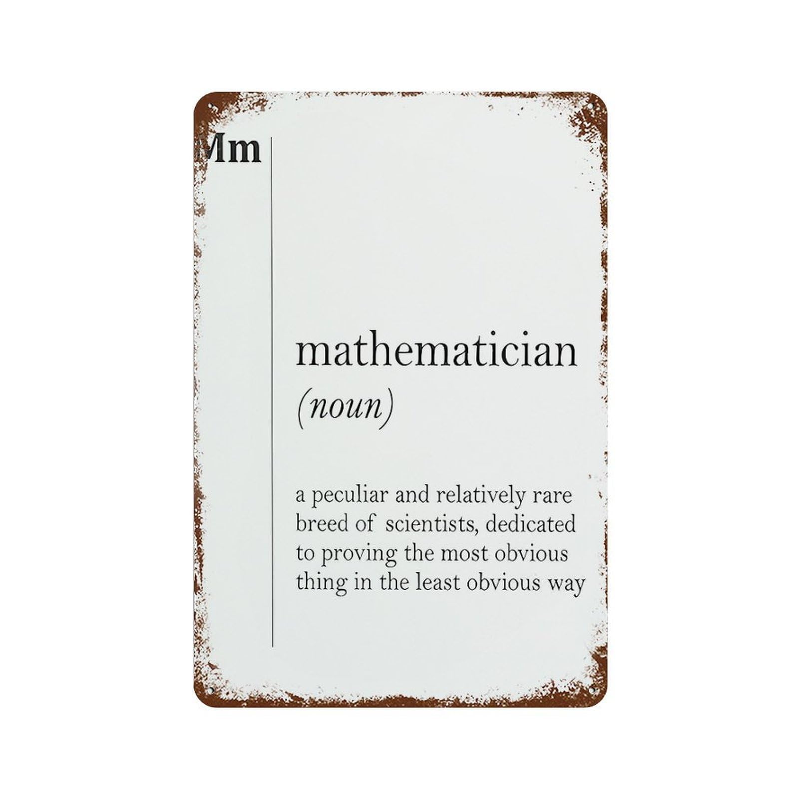 xiaoxiaoshen Mathematician Wall Decor Art Metal Tin Poster Modern Home Decor Art Home Bar Shop Decorations Vintage Sign 30x20cm