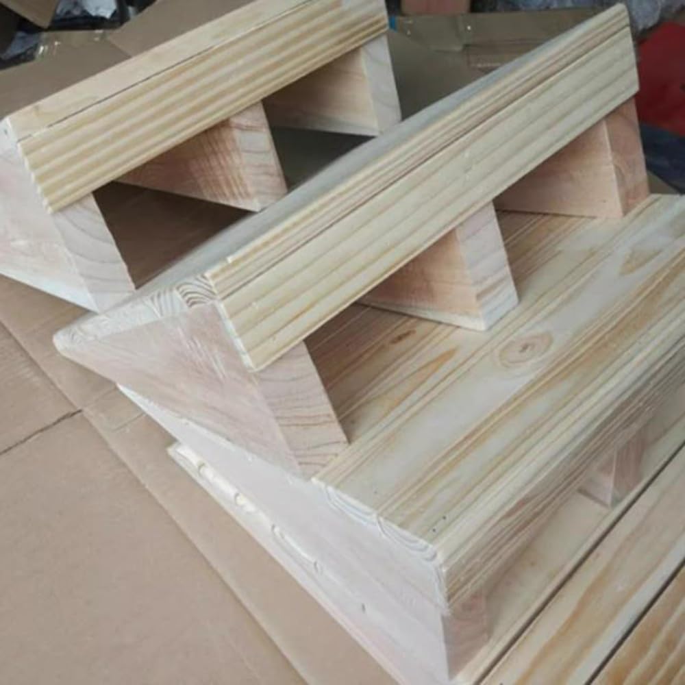 Rampas De Umbral para Puerta, Rampa De Madera para Escalones De Entrada, Rampa De Acceso Rampas De Bordillo Antideslizantes(31x30x9cm)