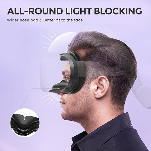 Miniatura 2 de VR Upgraded Face Cushion Compatible with Quest 2 Accessories, Two Soft Facial Interface Foam Replacement