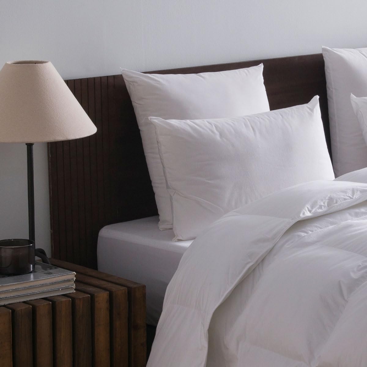 DROUAULT - Oreiller Clair de Lune 40x60 cm - Soutien Medium (Dos) - Fibre Creuse Siliconée - Anti-acariens Naturel - Anti-acariens d'origine végétale - Enveloppe 100% Coton - Lavable 40°C