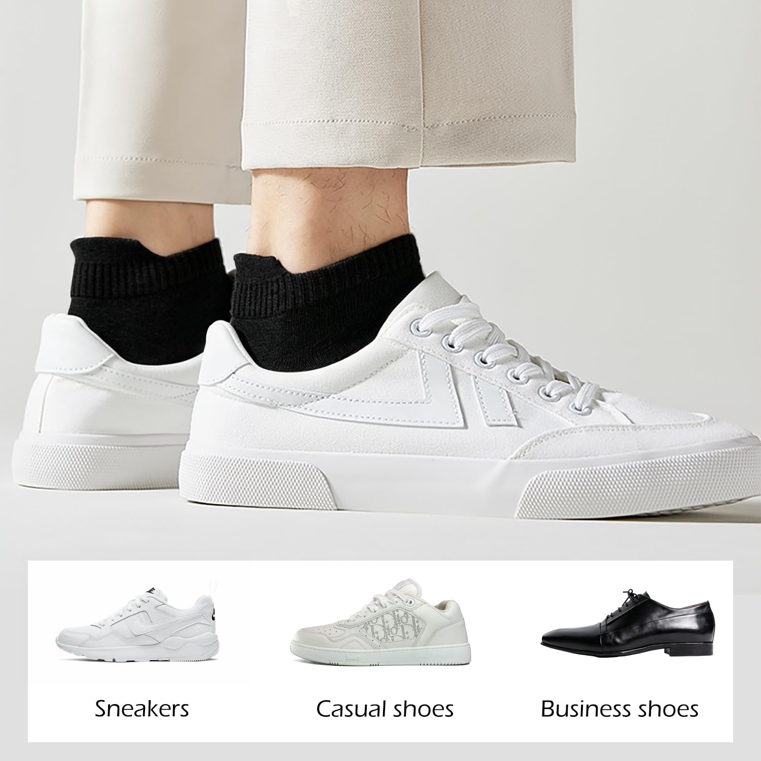 6 par męskich skarpet do sneakersów, krótkie, sportowe skarpety do biegania, oddychające półskarpety z siateczki, antybakteryjne skarpety na lato, skarpety do kostek, skarpety męskie