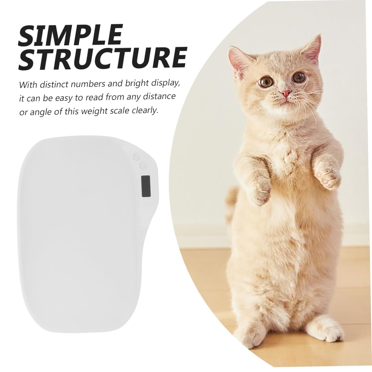 Digital Pet Scale with LED Display for Cats Puppies and Kitchen Use Electronic Weighting Scale for Newborn Pets and Food Measurement Precise Home Veterinary Tool