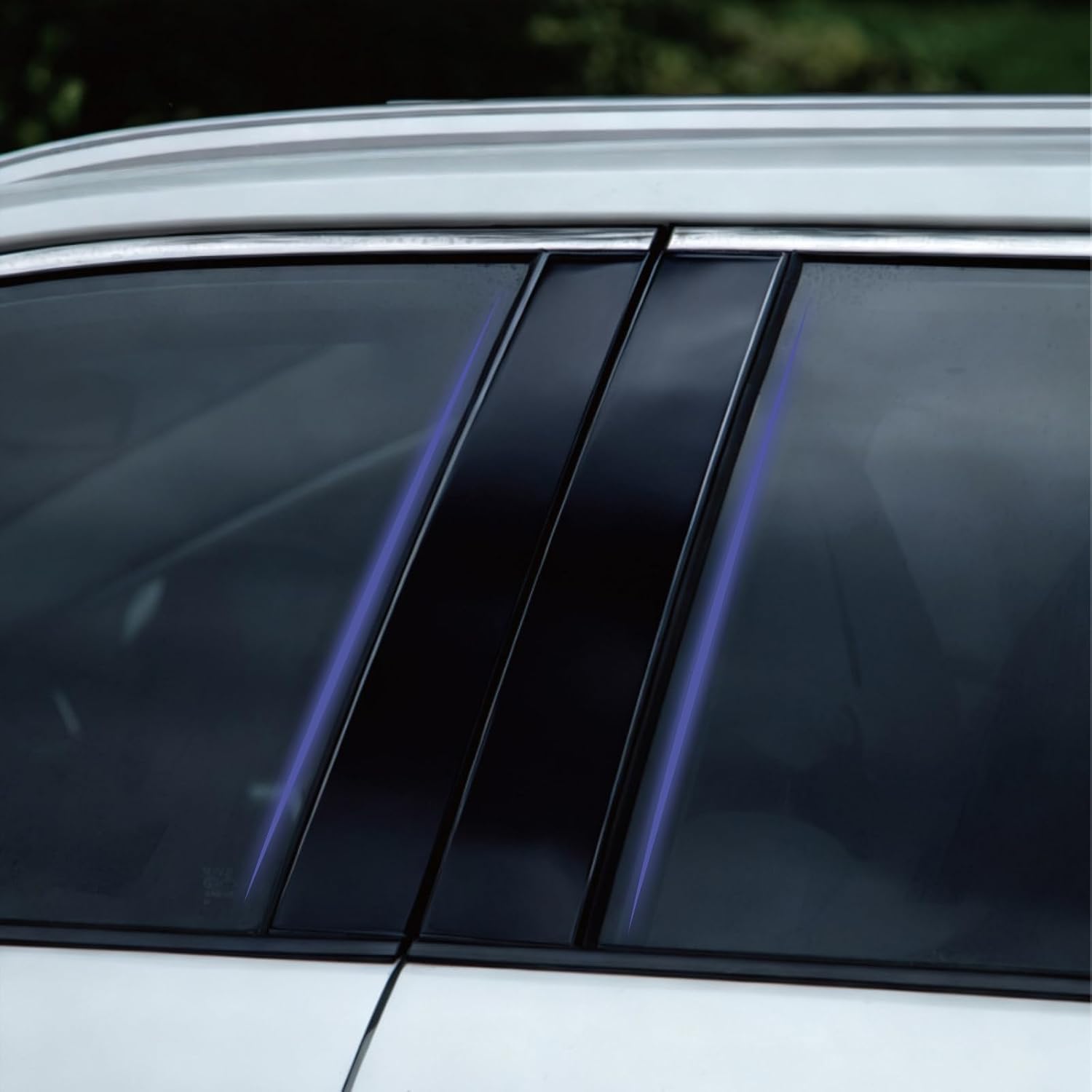 Door Pillar Window Trim for Rivian-R1T 2022-2025 (4pcs), Door Window Pillar Posts Molding Cover Panel Trim Stickers Side Door Window Cover Trim Kits