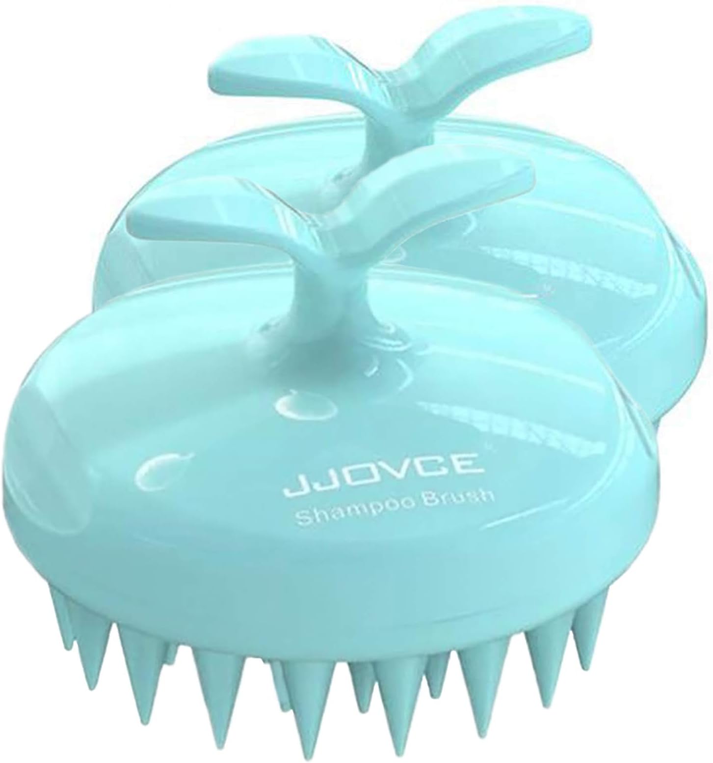 2Pcs BVN Scalp Massager Shampoo Brush with Soft & Flexible Silicone Bristles for Hair Care and Head Relaxation, Exfoliate and Remove Dandruff, Promote Hair Growth, Blue