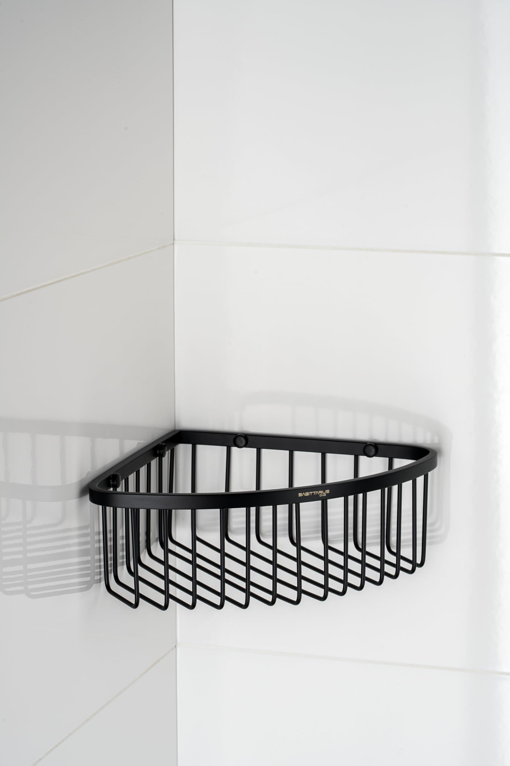 80S1 Shower Shelf – Duschkorb Ecke aus Edelstahl – 8cm Tiefer Duscheckregal Chrom – Rostfrei & Modern – Duschablage Für Bad & Dusche, Wandmontage