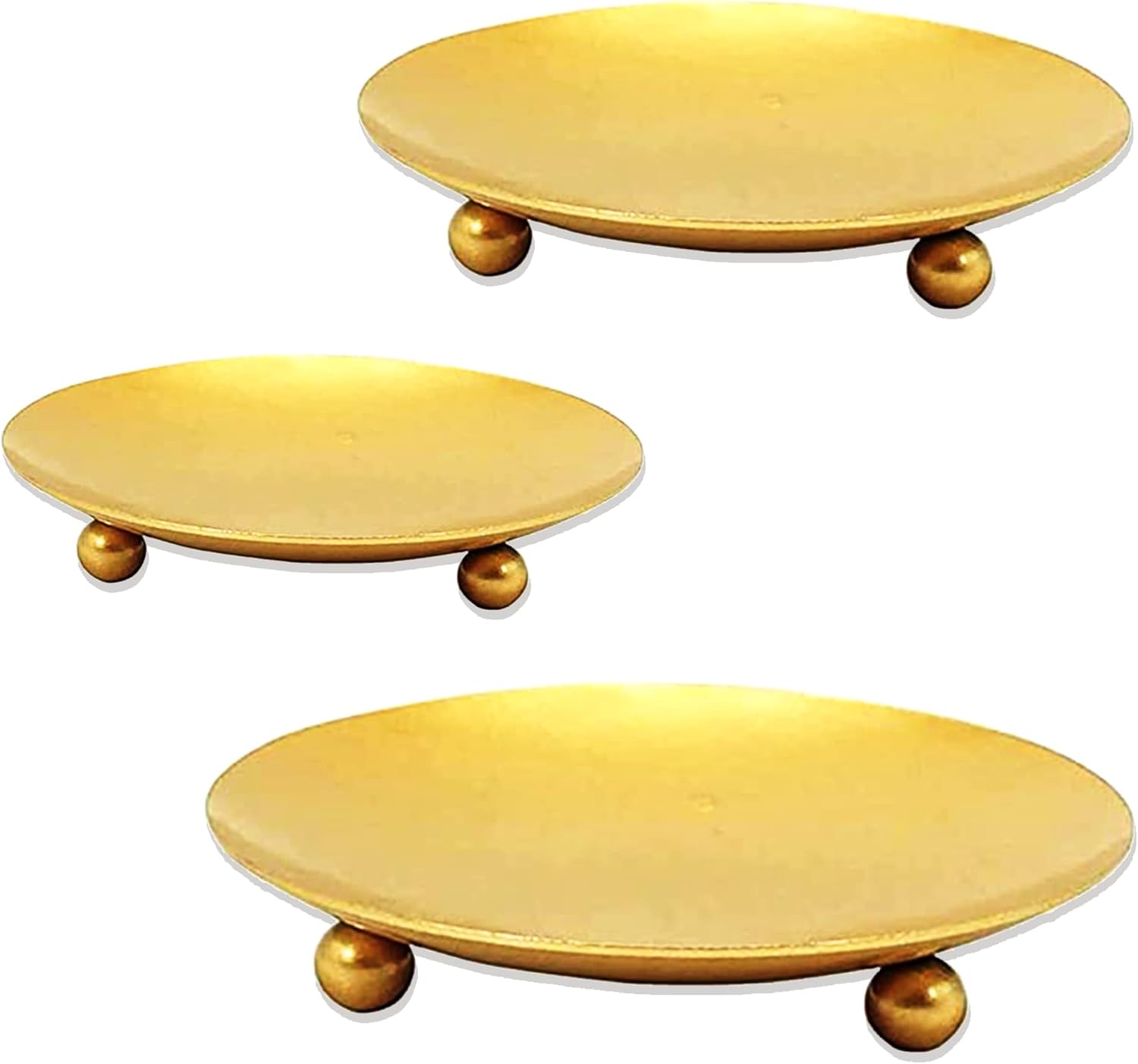 TRGGDEE 3pcs Candle Holder, Candle Plate, Candle Tray
