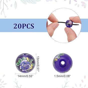 Amazon.co.jp: UNICRAFTALE 約20個 ガラスビーズ グラスビーズ