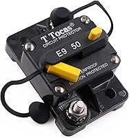 Vista 40 de E9 50 Amp Disyuntor con diseño de interruptor empotrado Protección IP67 impermeable DC 12V-72V 50A Reinicio manual UL montaje en superficie
