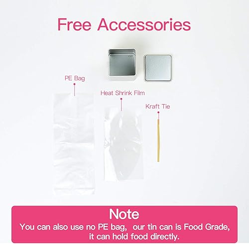 Miniatura 8 de Tianhui Juego de recipientes de almacenamiento de caja de acero cuadrado de lata vacía de 2.559in Series para golosinas, regalos, regalos, regalos,