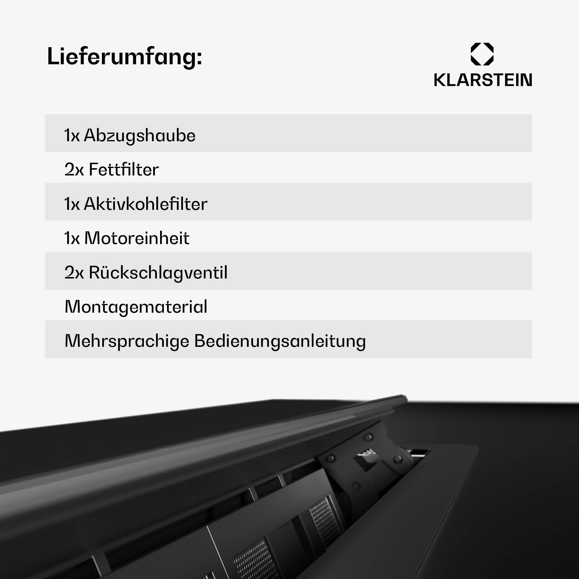 Klarstein Brisa Dunstabzugshaube 60 cm - A+ Energieeffizienz, 710 M³/H Luftstrom, Leise 42-66 dB, Touch-Steuerung, Flip-Open Technik, Led-Beleuchtung, Edelstahl, Umluftbetrieb Möglich