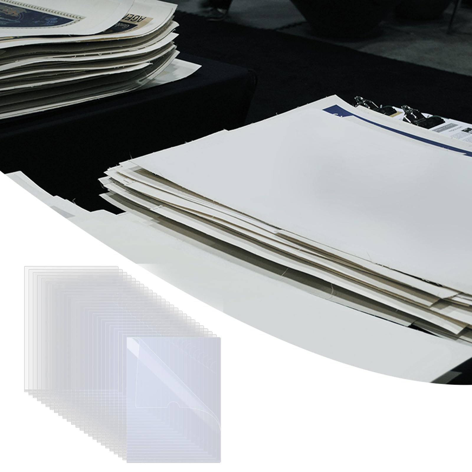 60 lime ad alta trasparenza, design resistente agli strappi, perfette per studenti e professionisti, archiviazione documenti, set di cartelle trasparenti per una facile nizzazione