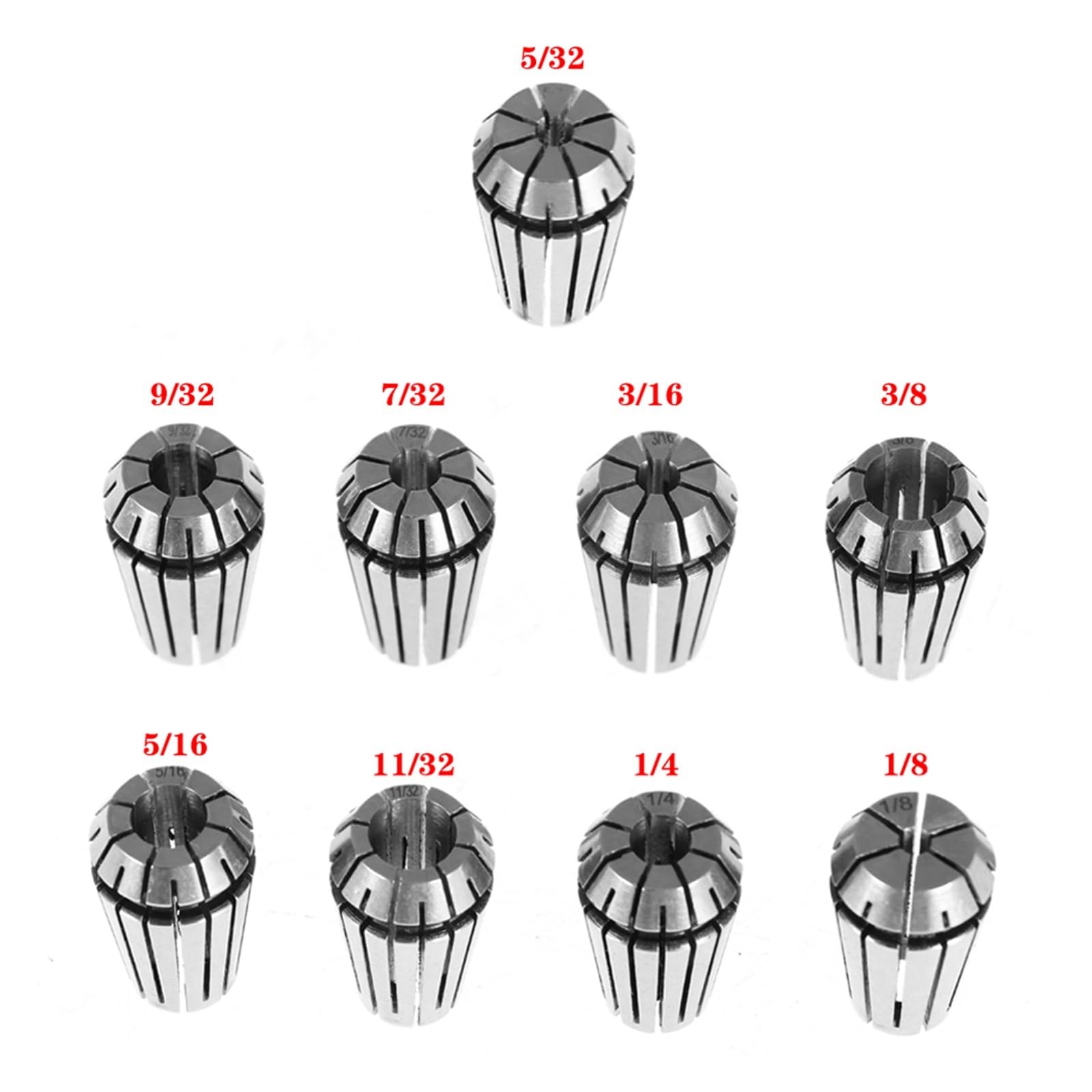 stalowy zacisk sprężyny Zestaw zacisków sprężynowych ER11-ER32 do frezowania i toczenia(12pcs ER32)
