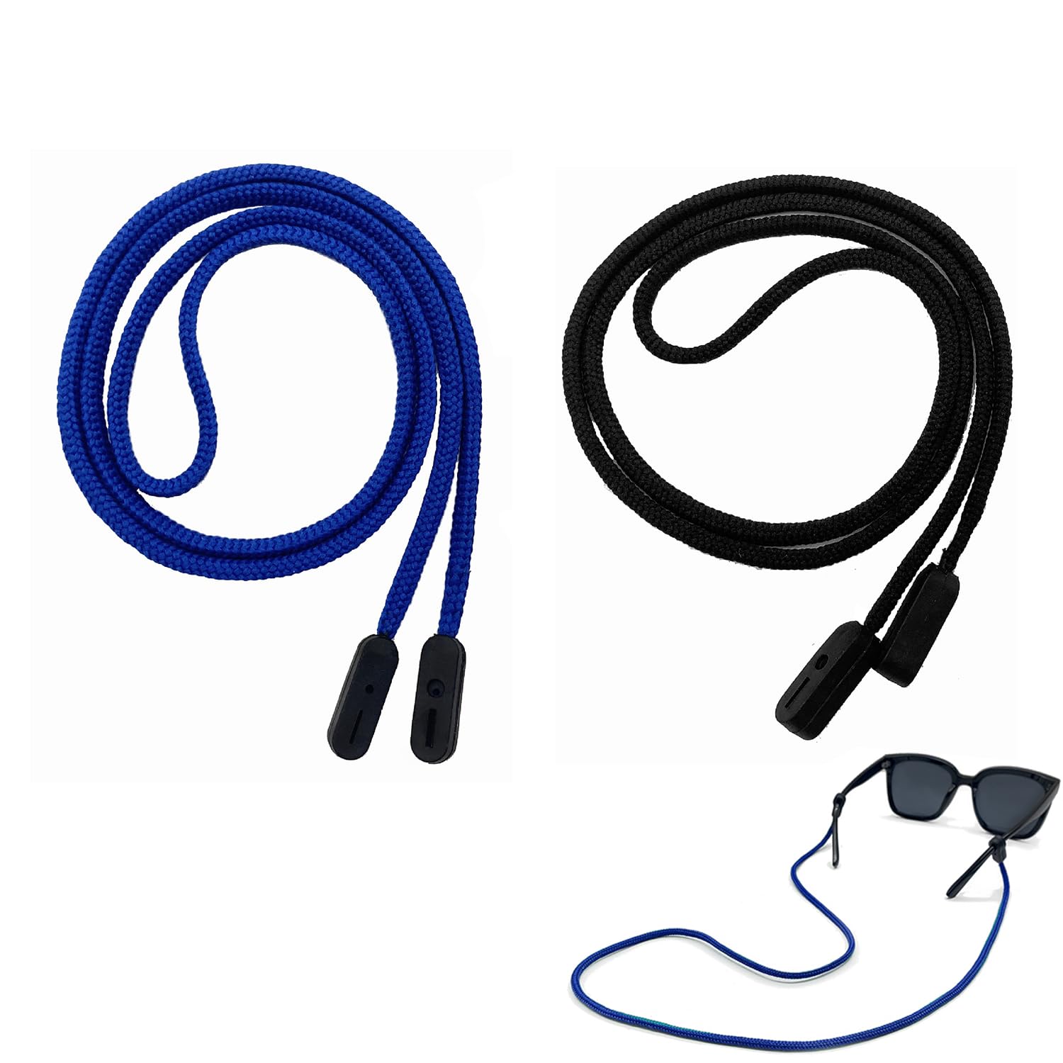 ZEACCT 2 Unidades de Cordón Clásico para Gafas, Cadena para Gafas, Soporte de Cordón para Gafas, Lanyard Deportivo para Gafas, Soporte Activo para Gafas Deportivas, Cordón Seguro para Gafas