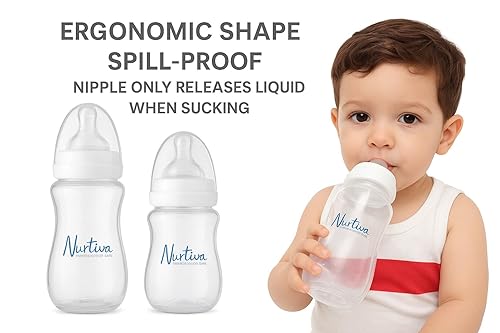 Miniatura 6 de Juego de biberones para recién nacidos 2 biberones sin BPA (8.1 fl oz y 10.1 fl oz) con chupete de silicona 8.1 fl oz es de 0 a 12 meses y 10.1 fl