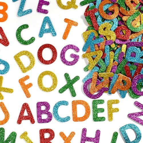Amazon.com: Sunmns 328 Pieces Glitter Foam Stickers Self Adhesive ...