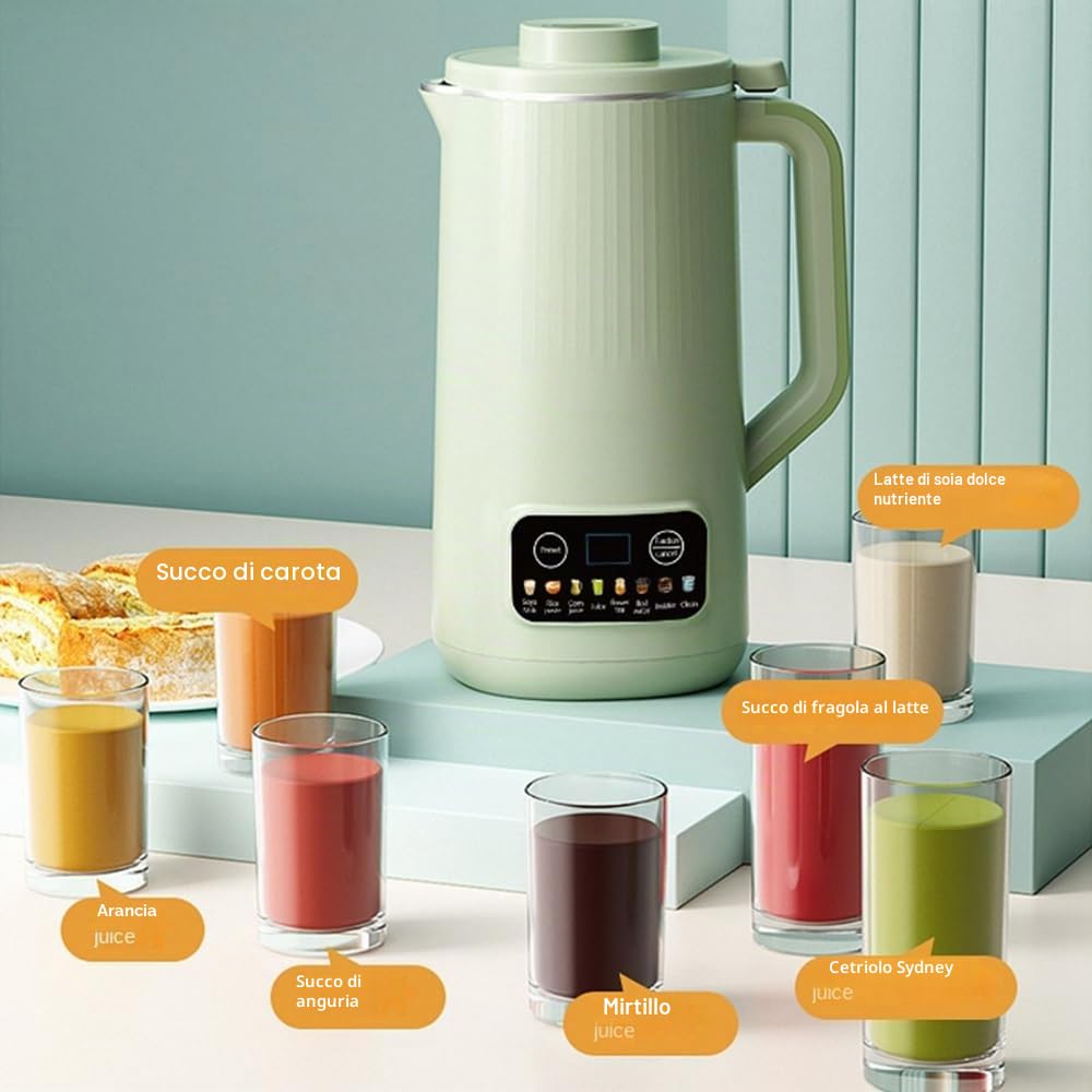 600W Macchina per Latte Vegetale, Macchina per Latte di Noci, Automatica 600ml, Programmabile Fino a 12H, 8 Programmi Automatici, per Avena, Soia, Noci, Frutta ecc Multifunzionale e Salute (Bianco)