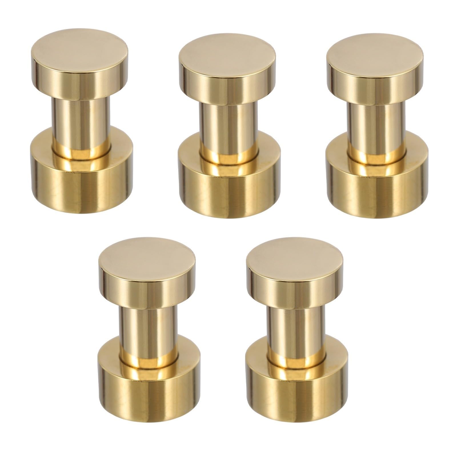 Abaodam Gancho de Pared de Latón Dorado para Baño, Práctico y Resistente, Diseño Simple y Elegante, Paquete de 5 Piezas para Colgar Toallas y Ropa