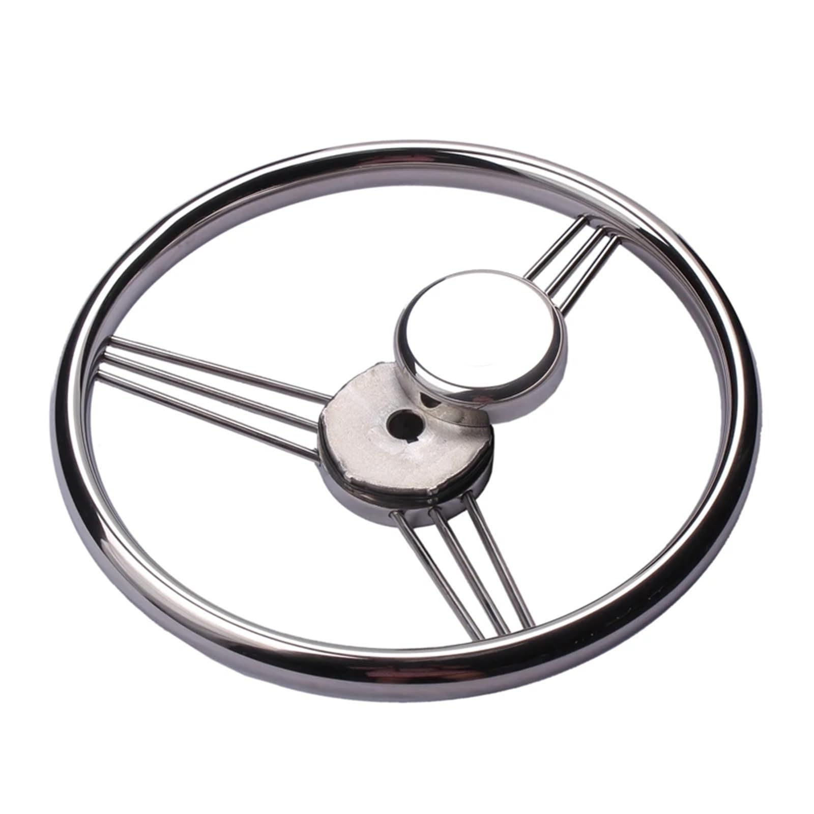 Steuerrad für Schiffe Ankunft Boot Zubehör Lenkrad Edelstahl 9 Speichen Rändelung 13-1/2'' for Marine Yacht für Boote